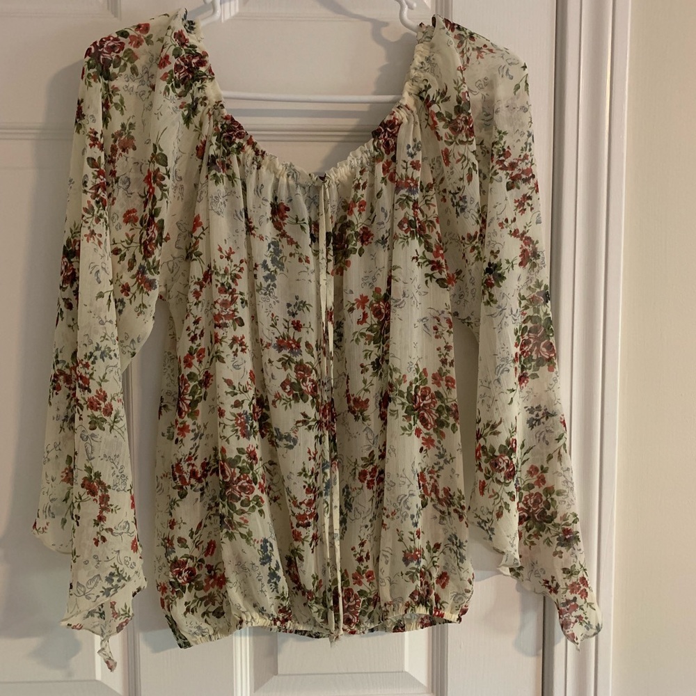 Floral sheer top
